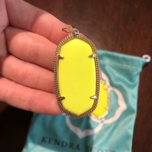 Kendra Scott highlighter yellow danielle earrings
